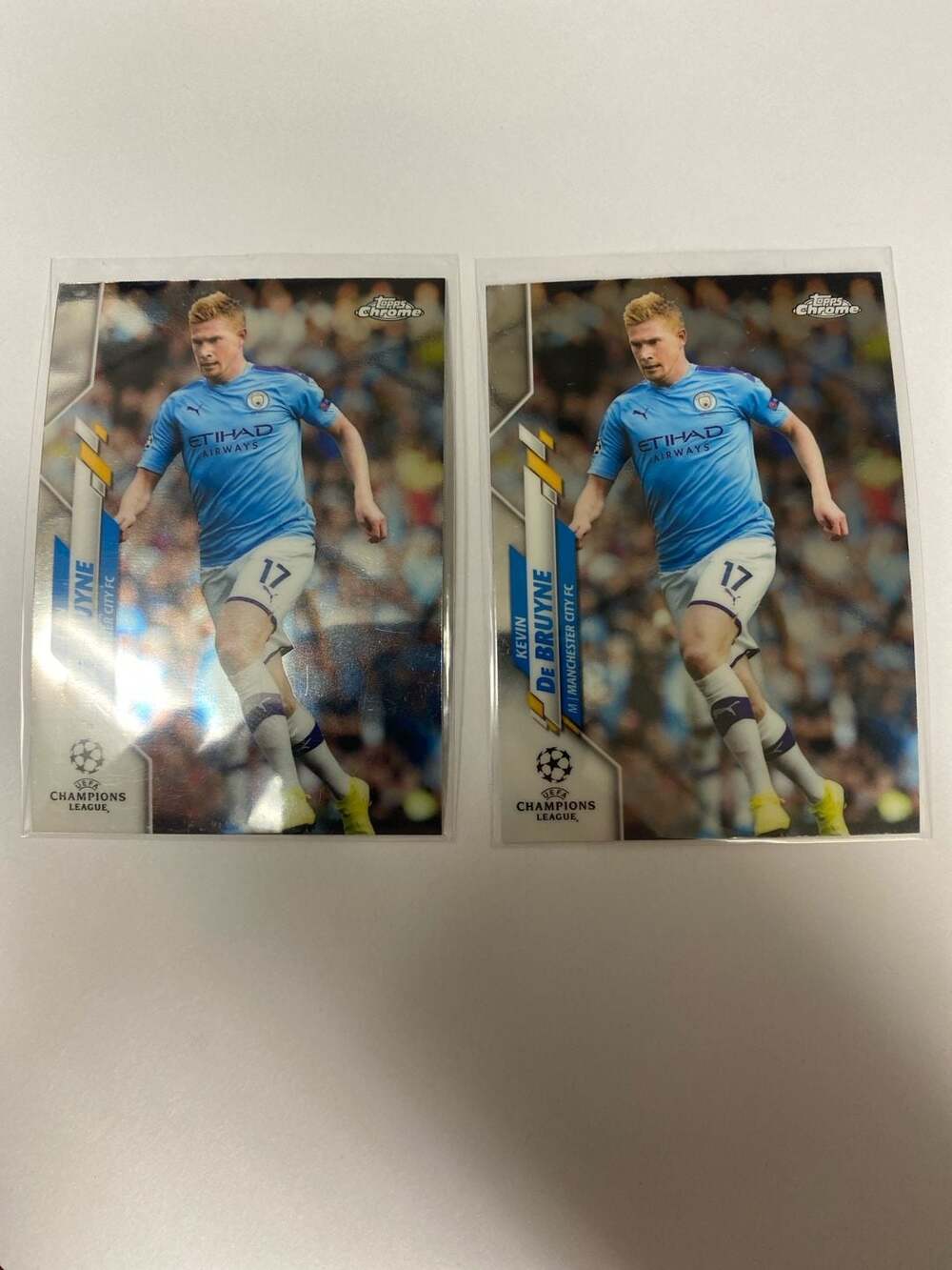 2019-20 Topps Chrome UCL Kevin de Bruyne #19 for sale Lot of 2